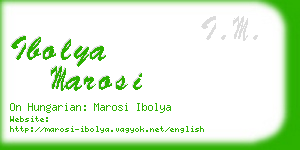 ibolya marosi business card
